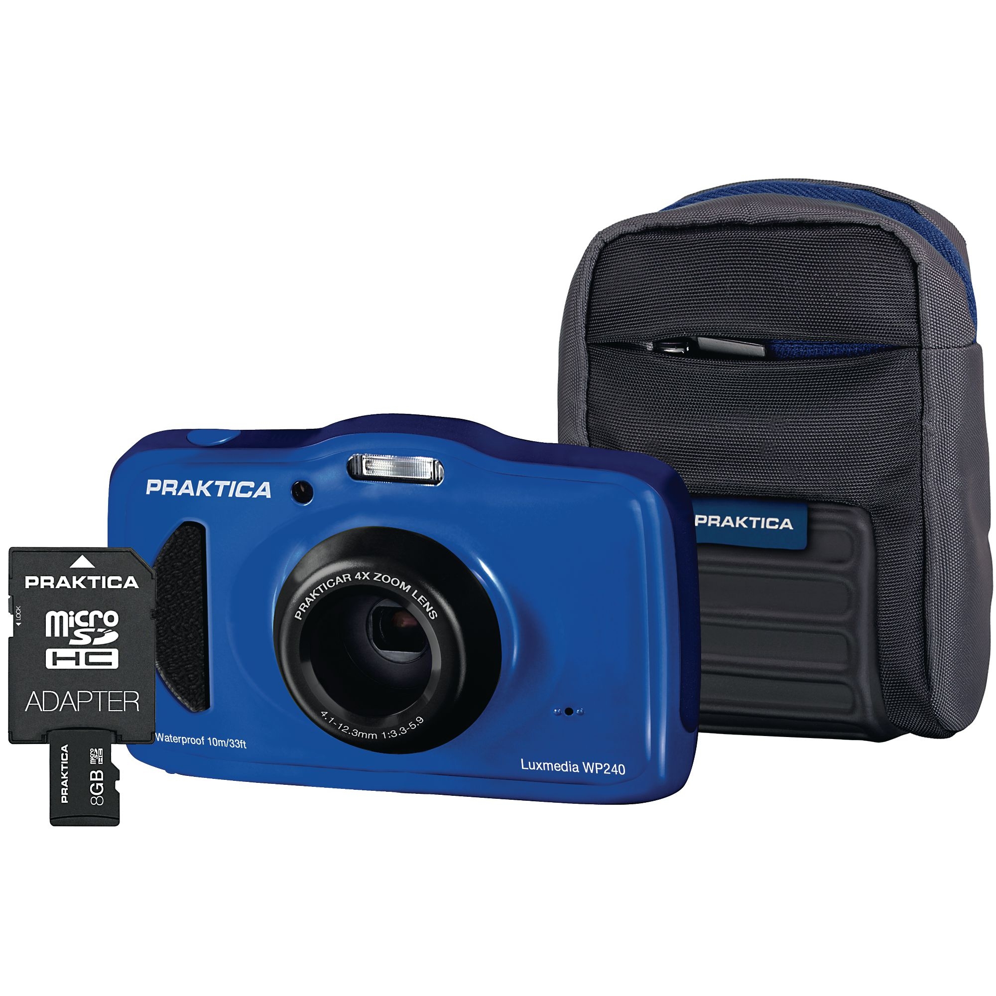 Praktica Luxmedia WP240 Waterproof Camera Kit - Blue